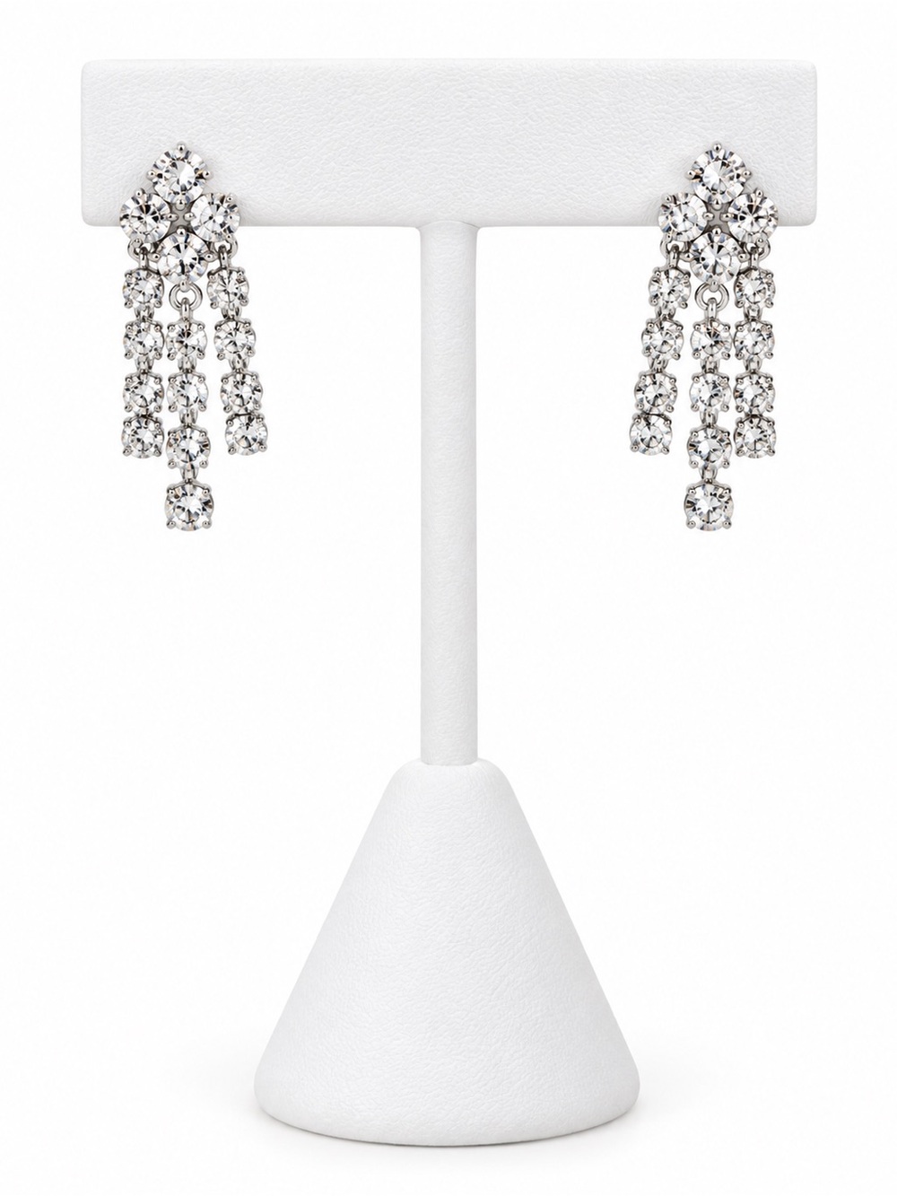 Vintage Rhinstone fringe earrings post back